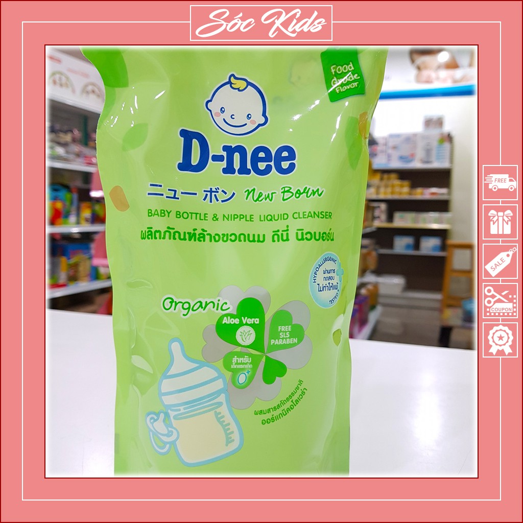 Nước Rửa Bình Sữa Dnee Thái Lan Vệ Sinh Dụng Cụ An Toàn Cho Bé - TÚI 600ml | CHAI 620ml | SIÊU TIẾT KIỆM | SÓC KIDS