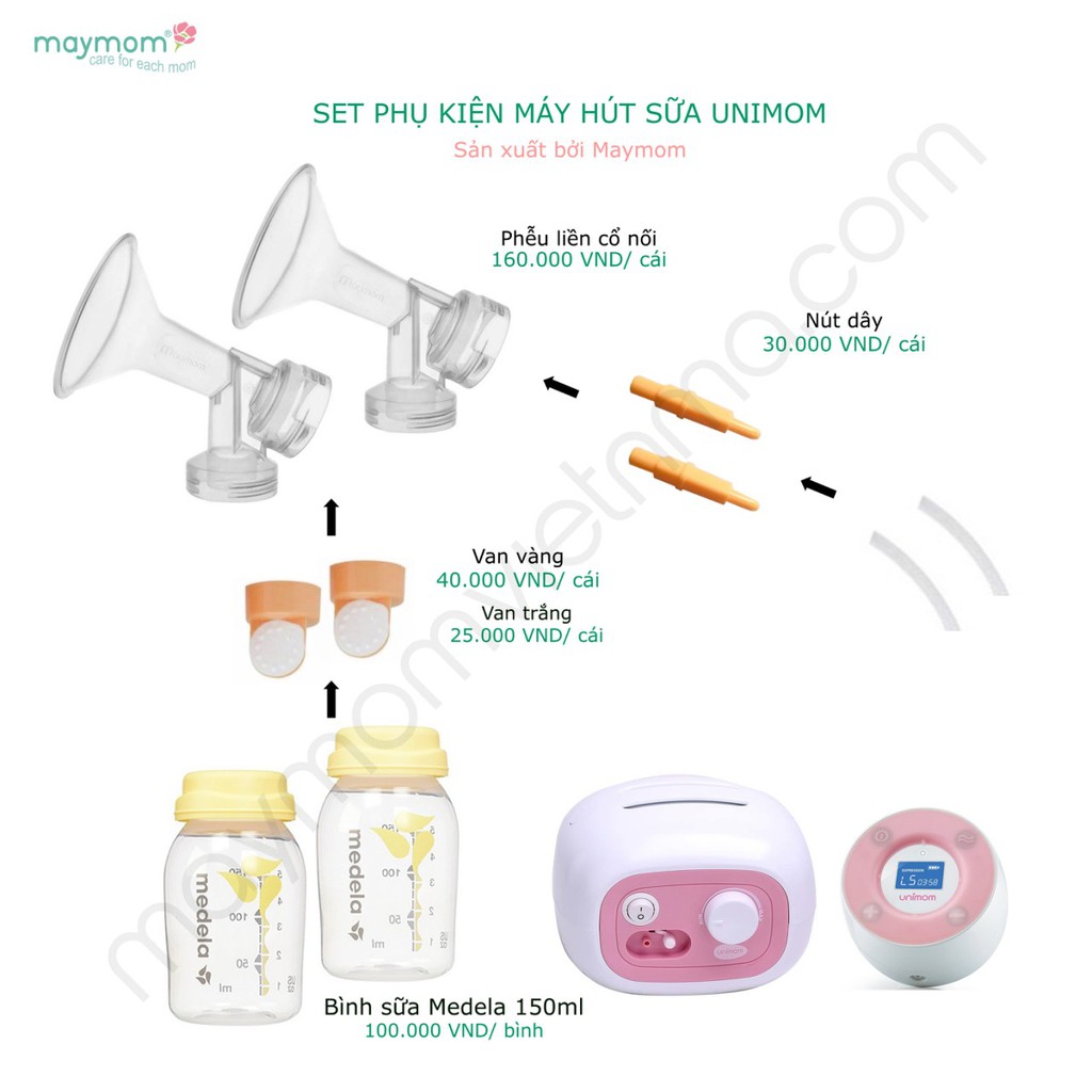 Phụ Kiện Máy Hút Sữa Unimom (Sx bởi Maymom)