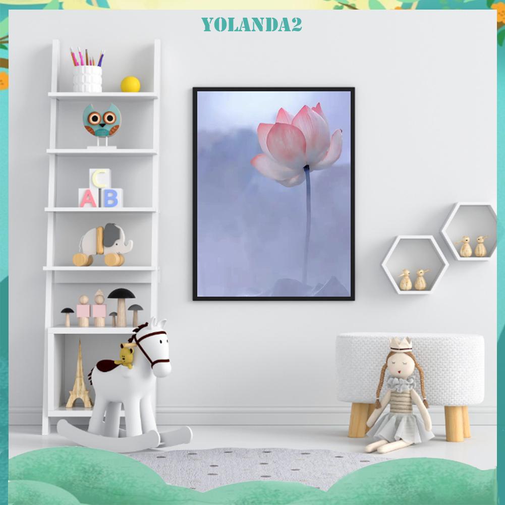 Tranh Đính Đá Kim Cương Toàn Bộ 5D DIY Hình Vẽ Hoa Sen