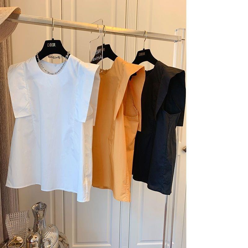 Áo Thun Mỏng Dáng Rộng Tay Bay Phong Cách Pháp Hàn Cổ Điển Thiết Kế Thời Trang