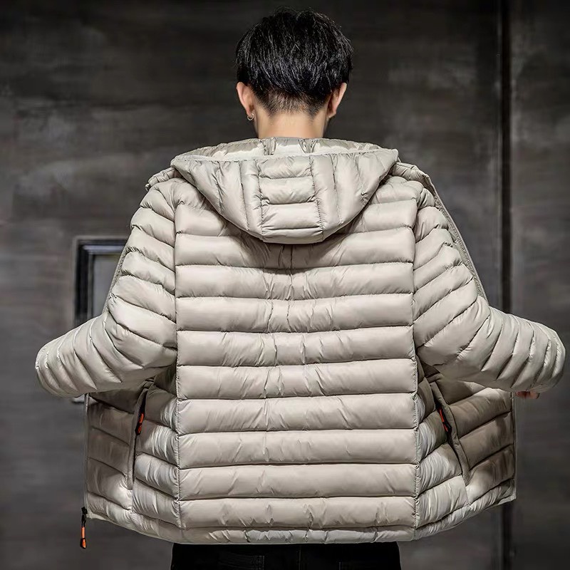 ÁO KHOÁC PHAO NAM SIÊU NHẸ CHẦN LÔNG VŨ 3 LỚP CỰC ẤM CHO MÙA ĐỒNG ĐI MƯA CẢN GIÓ- ĐẶC BIỆT NÓN CÓ THỂ THÁO RỒI ĐƯỢC