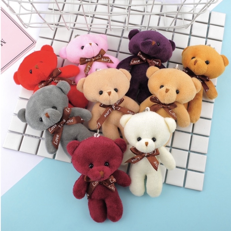 Móc khóa gấu bông, móc cài balo hình gấu Teddy