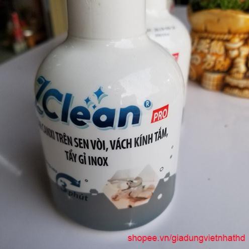 Chai xịt siêu tẩy rửa cặn can xi ZCLEAN Pro - Làm mới sen vòi, vách kính,chậu rửa đánh bay mọi vết b