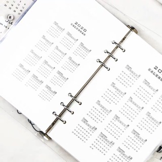 Lịch 2021 size A5, A6 gắn sổ còng/ sổ planner/ bullet journal