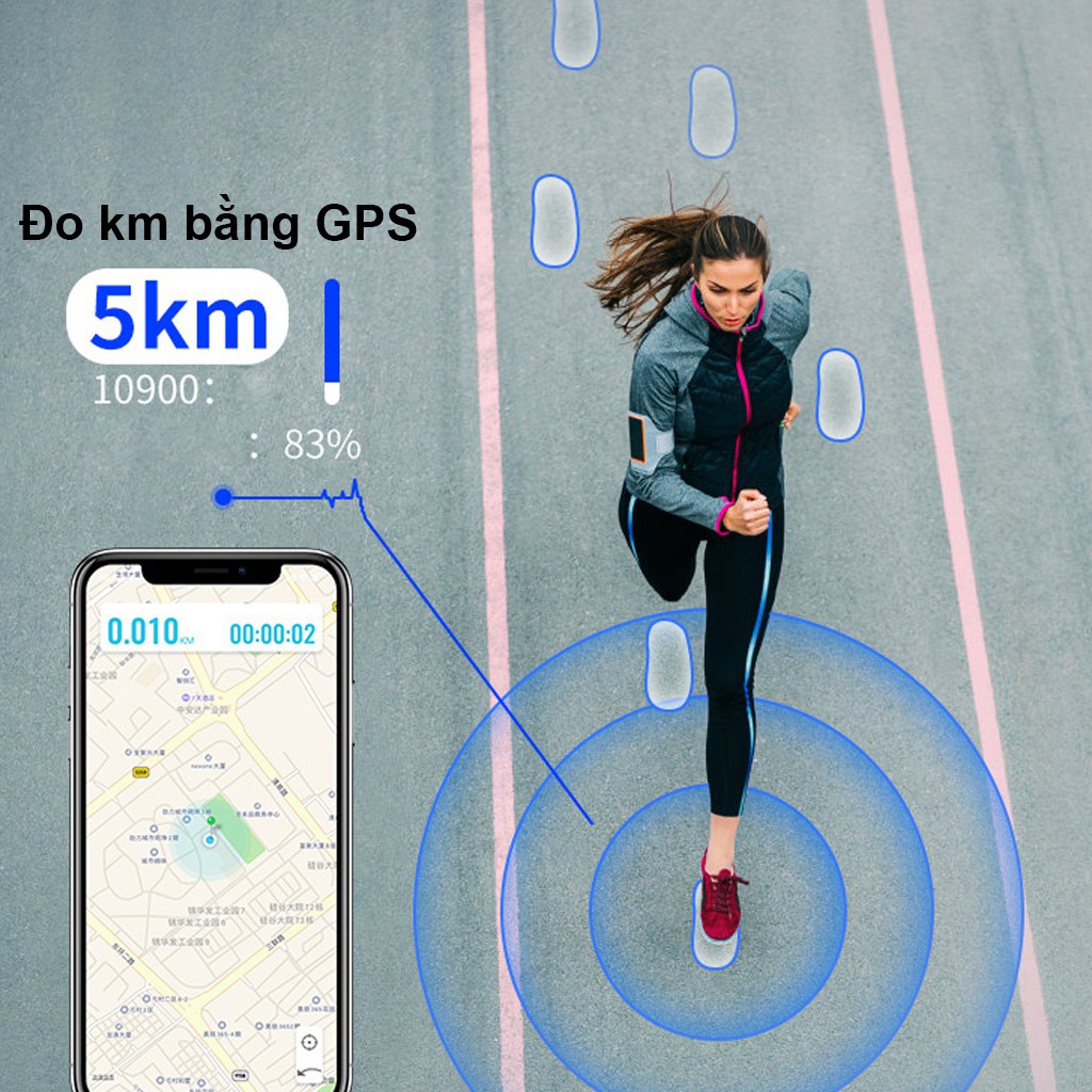 Đồng Hồ Nam Nữ Thông Mình S5 Plus Tích Hợp Đo Nhịp Tim, Bước Chân Chuẩn Xác Chống Nước IP68