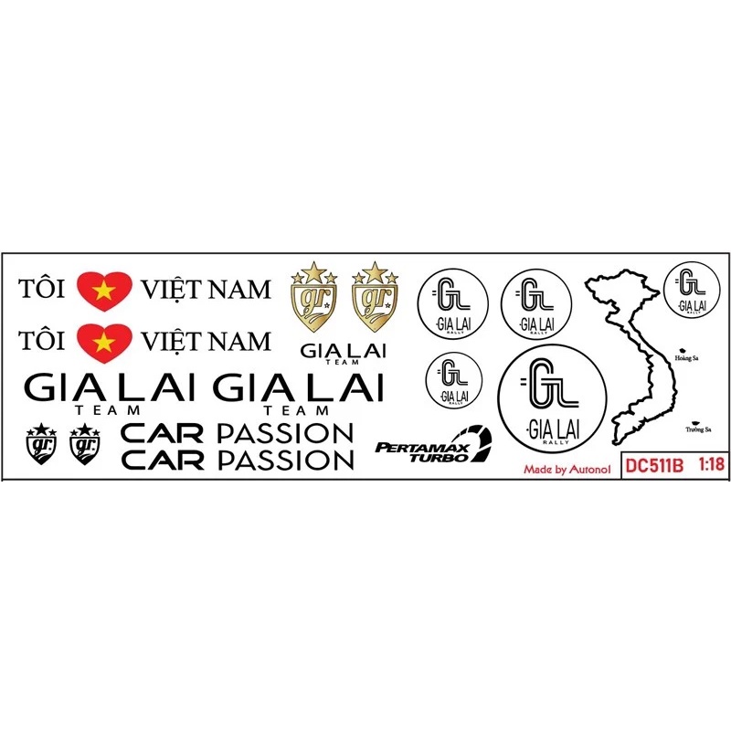 Decal Nước Car Passion - Gia Lai Team Autono1 DC511