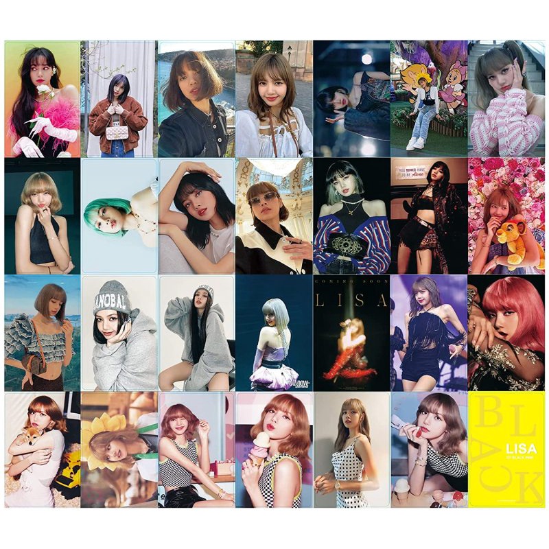Set 55 Thẻ Ảnh In Hình Nhóm Nhạc Kpop Lalisa