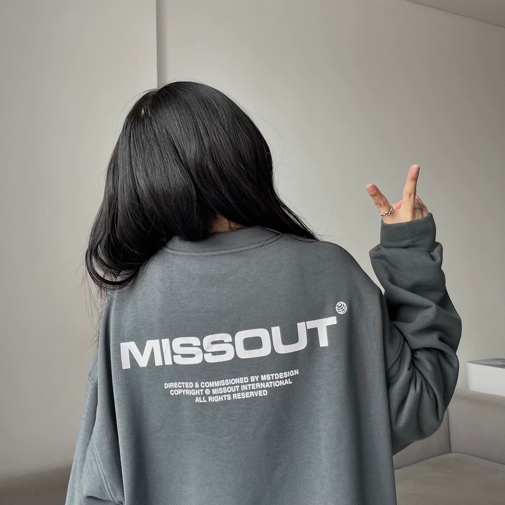 Áo sweater missout unisex nam nữ chất nỉ Cua cotton áo missout tay dài nỉ cua unisex kunshop