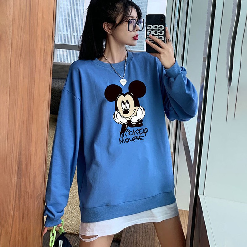 Áo Hoodies Tay Dài Hoạ Tiết Chuột Mickey Cho Nam Và Nữ