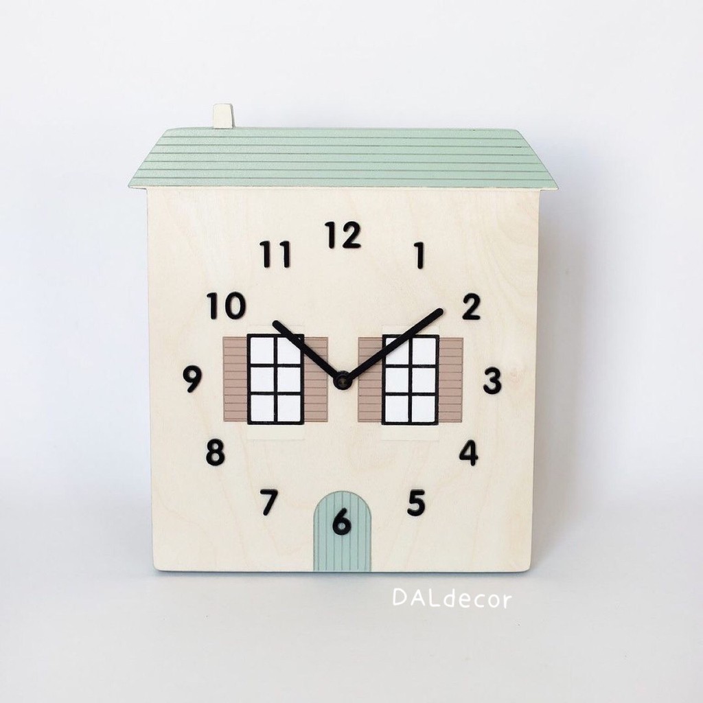 Đồng hồ treo tường - dễ thương xinh xắn - hình hạt dẻ, ngôi nhà, bánh donnut, con mèo