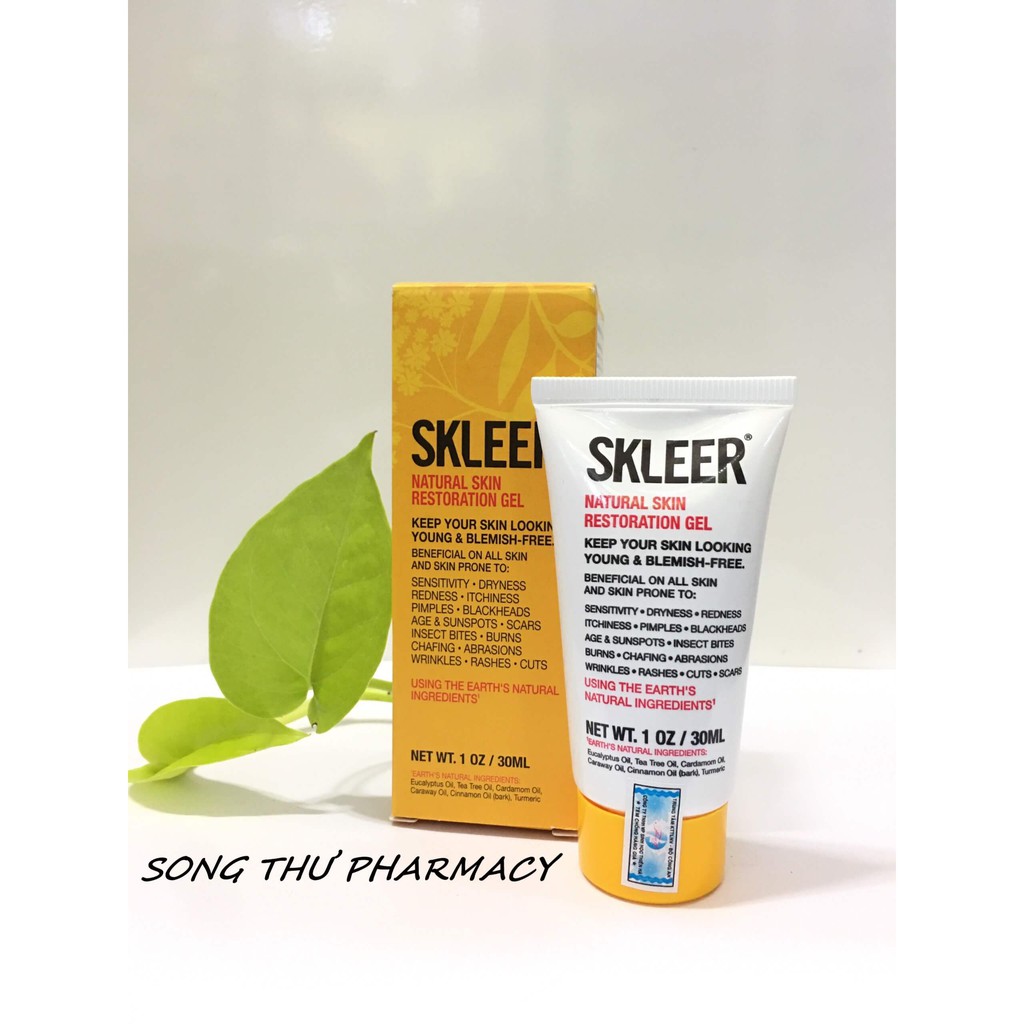 SKLEER NATURAL SKIN RESTORATION GEL – GEL BÔI MỀM DA