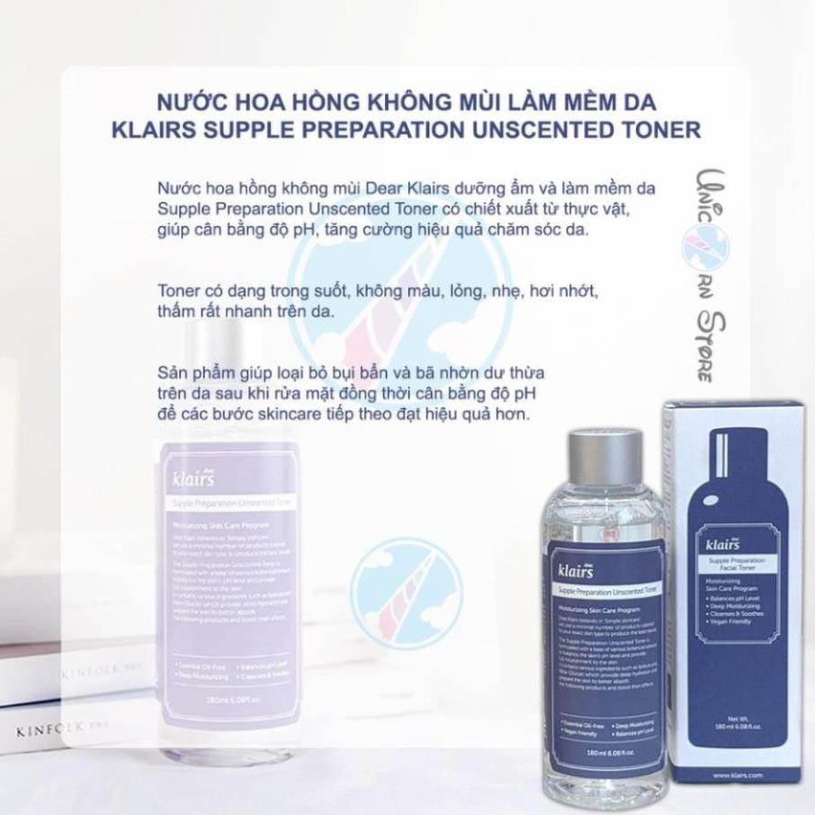 [Chuẩn auth 100%, đủ bill, đi air ✈️]Nước hoa hồng Klairs Supple Preparation Toner 180ml | BigBuy360 - bigbuy360.vn