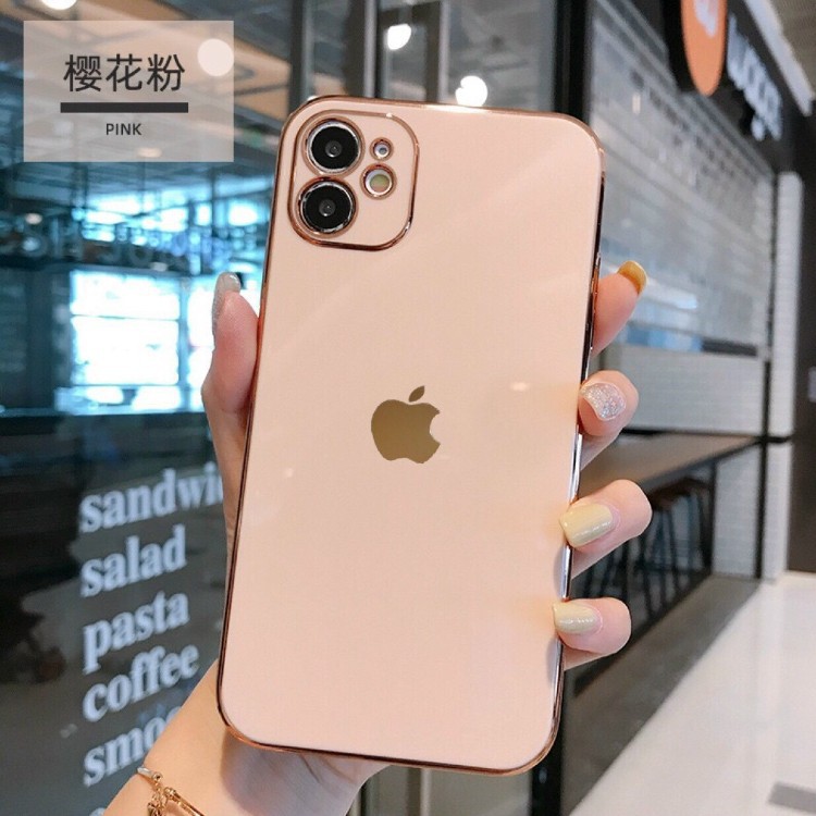 Ốp Độ iphone 12 Dẻo Viền Vàng Bảo Vệ Cammera Cao Cấp Hot Nhất Thị Trường.