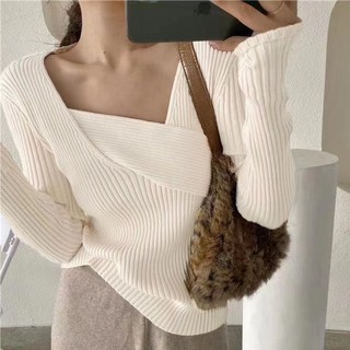 Koka áo len cổ tim xếp lớp 57901