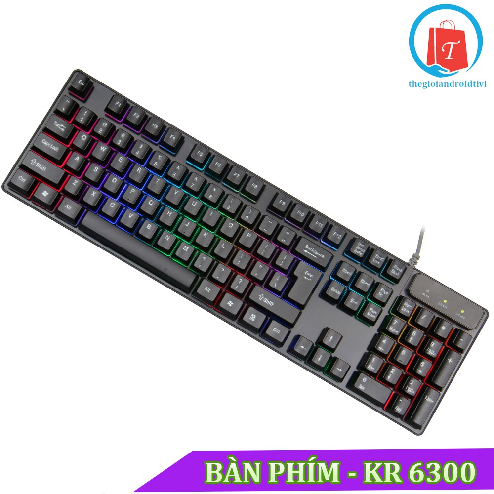 Bàn Phím Giả Cơ KR6300-Bàn Phím LED Cho Game Thủ-Bảo Hành 1 Năm | WebRaoVat - webraovat.net.vn