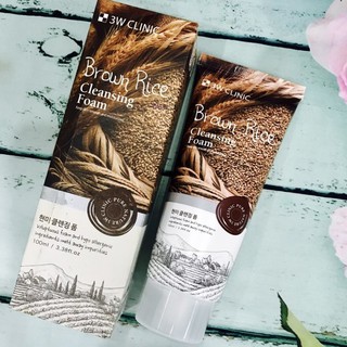 Sữa rửa lúa mạch 3W Clinic Brown Rice Foam Cleansing 100ml