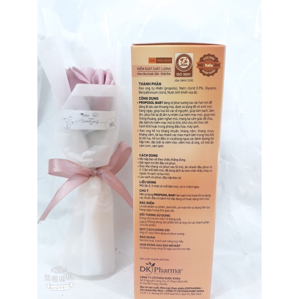 Xịt rửa mũi KEO ONG PROPOSOL BABY, giúp làm sạch và thông thoáng mũi, giảm nghẹt mũi, khô mũi, phòng viêm mũi dị ứng