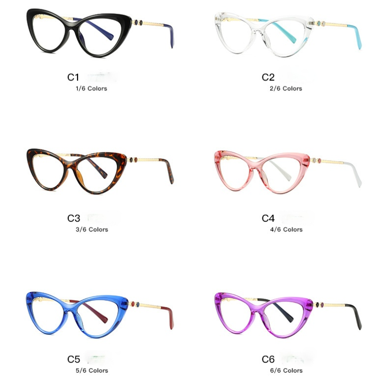 Mắt Kính Gọng Kim Loại Tr90 Thời Trang Cao Cấp Cho Nữ