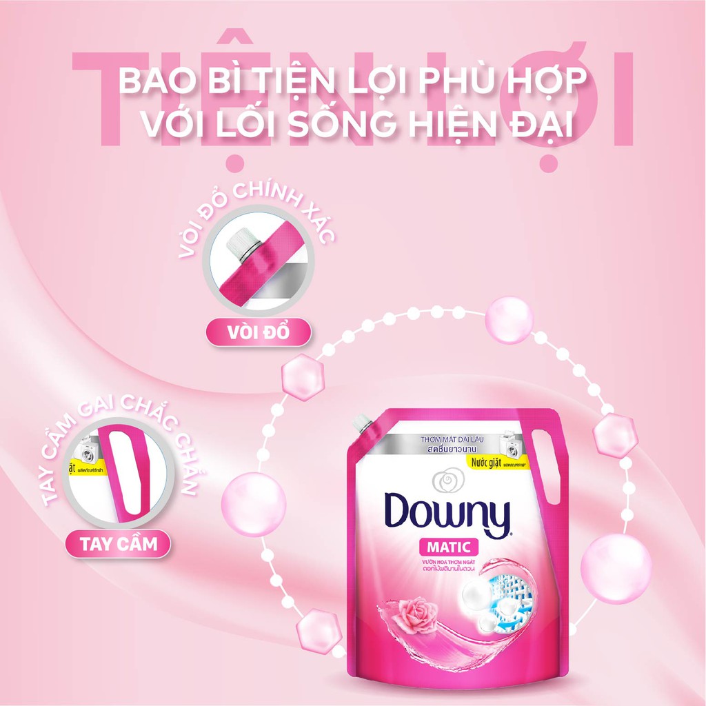 Túi nước giặt Downy Matic Hương Vườn Hoa Thơm Ngát 2,15kg