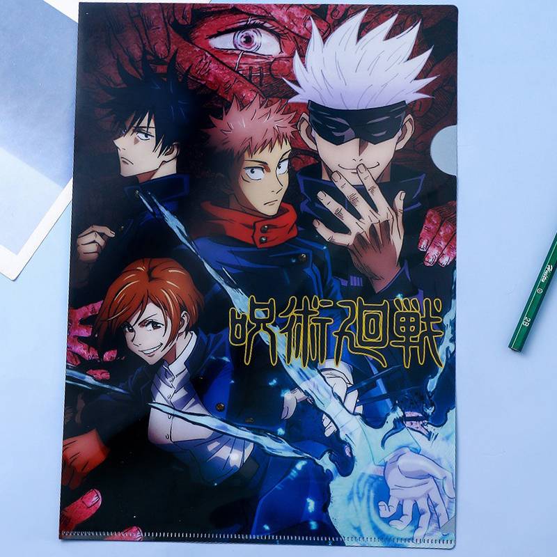 Túi Đựng Hồ Sơ Cỡ A4 Bằng Nhựa Anime Hình Jujutsu Kaisen