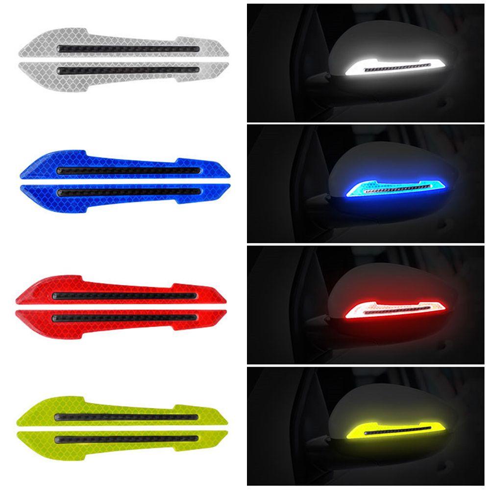 MAYSHOW Set 2 Dải Dán Phản Quang Họa Tiết Sợi Carbon Trang Trí Gương Chiếu Hậu Xe Hơi