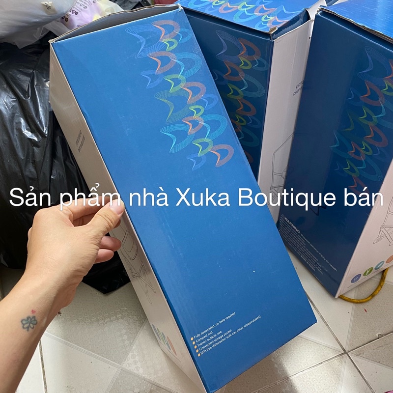 Ghế Ngồi Gấp Gọn + Ô Kẹp Ghế Gấu Thỏ Style Hàn Quốc Cao Cấp Tiện Lợi Cho Bé Ăn Dặm Đi Du Lịch Cắm Trại