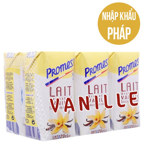 SỮA TƯƠI PROMESS HƯƠNG VANI 200ML - DATE T4/2020 [THÙNG 24 HỘP]