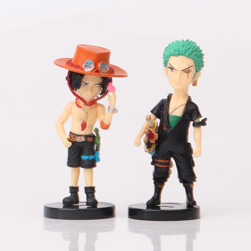 Bộ mô hình chibi 6 nhân vật One Piece - Luffy, Zoro, Sanji, Chopper, Nami, Robin, Franky, Brook, Usopp