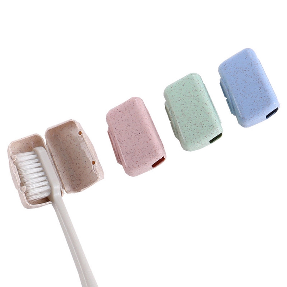 TEAK 4/8pcs Color Random Travel Bathroom Dustproof Case Holder Toothbrush Cover