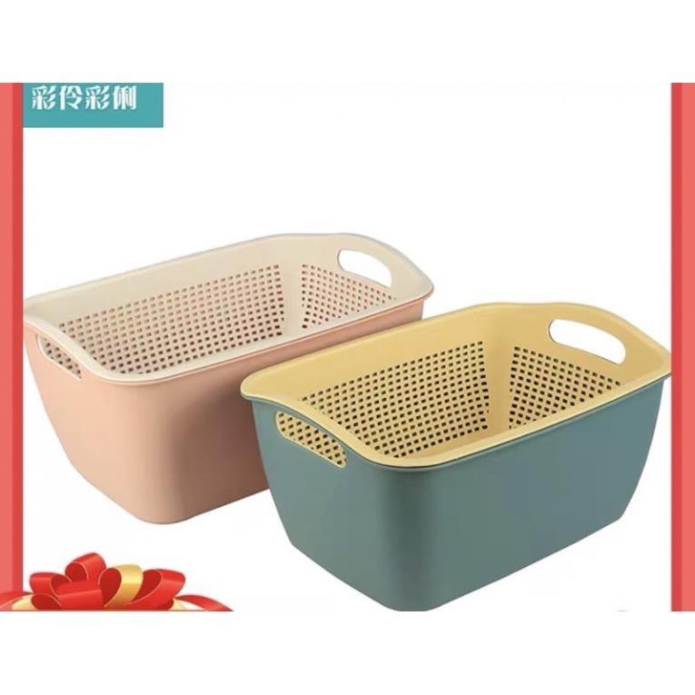 Rổ nhựa 2 lớp hình chữ Nhật,hình vuông cao cấp hàng xuất Nhật GDTH