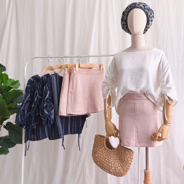 Chân váy nhung hồng CALIE STORE