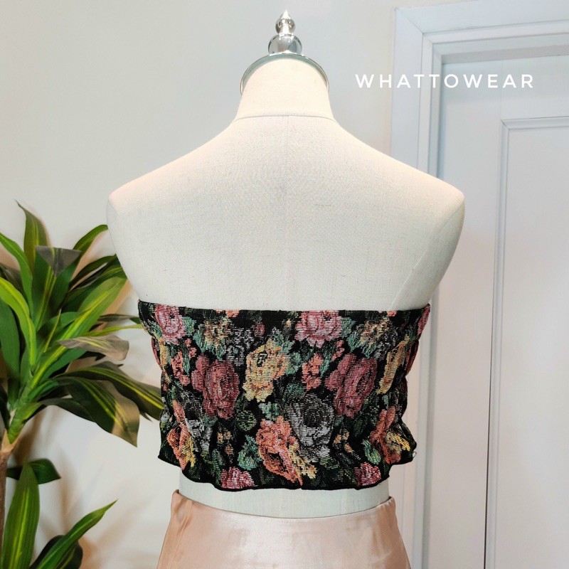 Áo yếm hoa gấm lưng thun | BigBuy360 - bigbuy360.vn