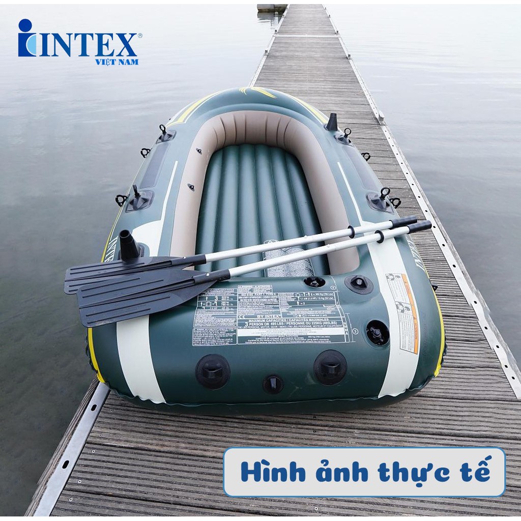 Bộ thuyền bơm hơi Seahawk 3 người INTEX 68380