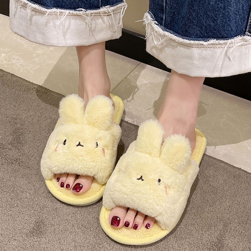 Dép Cotton Hình Thỏ Hoạt Hình Dễ Thương Cho Nữ