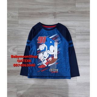 Áo thun dài tay bé trai hình sonic