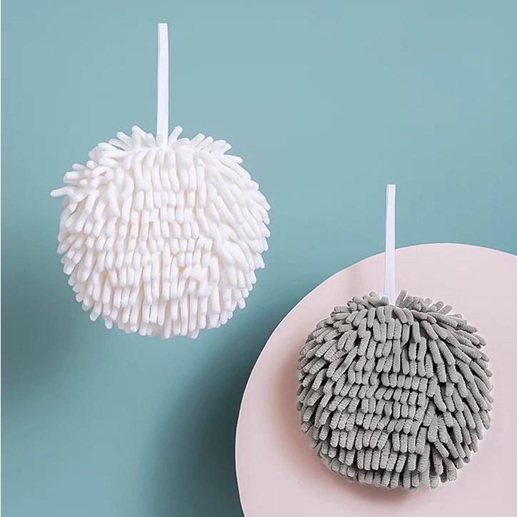 Khăn Lau Tay Nhà Bếp Phòng Tắm Đa Năng Treo Tường Siêu Thấm Hút Nước Khăn Lau SAN HÔ Tròn Chất Liệu Vải Bông Mềm Mịn