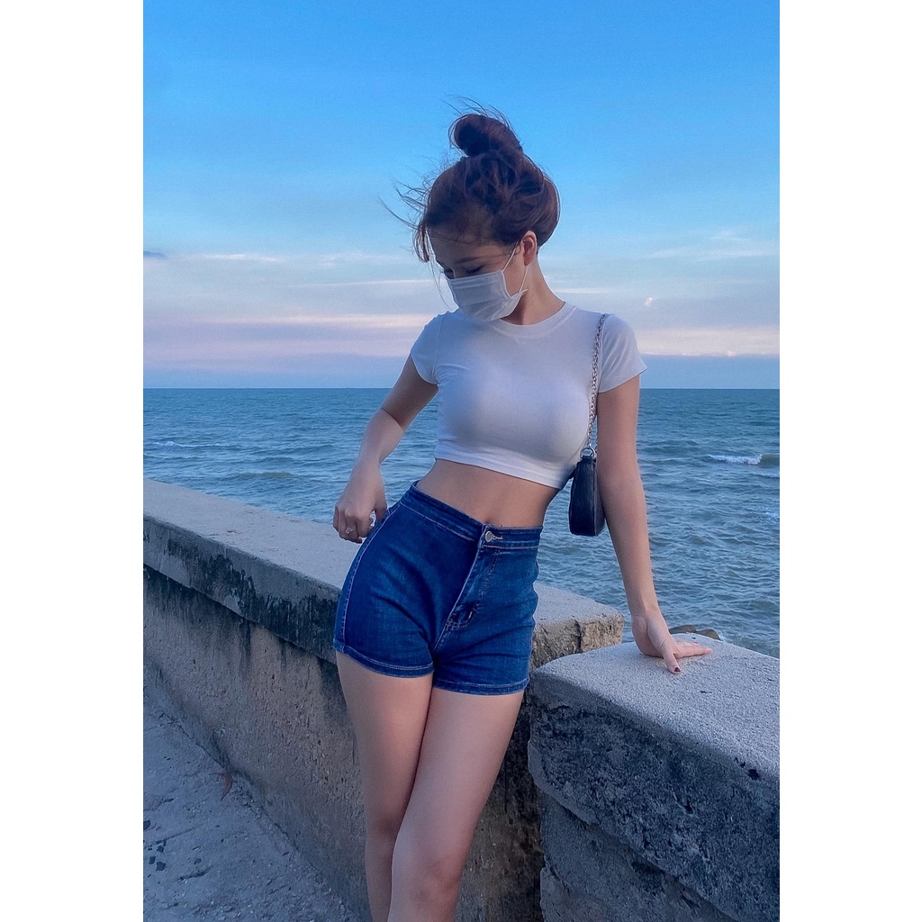 Quần Đùi Sọt Nữ Kaki & Jean Coton Co Dãn Lưng Cao Thời Trang - BT Fashion  SO03