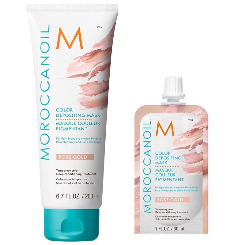 Mặt Nạ Dưỡng Bổ Sung Hạt Màu HỒNG VÀNG ROSE GOLD Moroccanoil Color Depositing Mák 30 ml