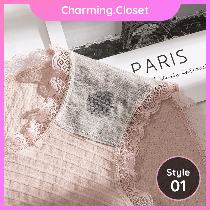 Quần Chip Nữ Cotton Tăm Kháng Khuẩn Freesize Mềm Mại, Quần Lót Cotton Nữ Phối Ren Nơ Ngọt Ngào Dễ Thương | BigBuy360 - bigbuy360.vn