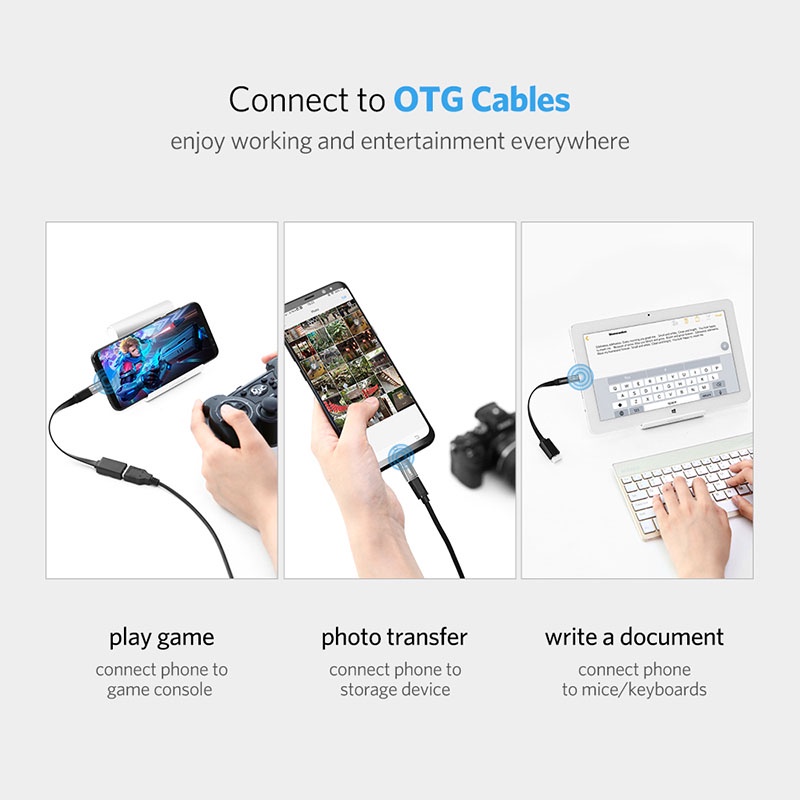 Đầu chuyển đổi OTG Type C từ tính sang Micro USB Type C tiện dụng
