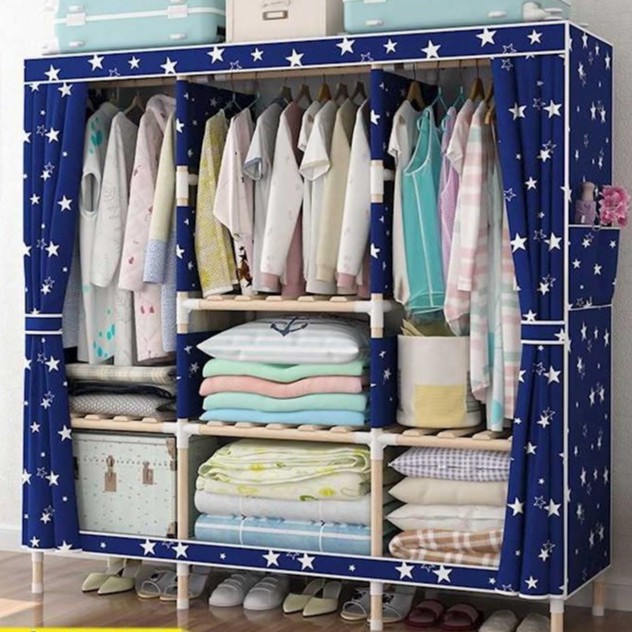 Tủ vải 3 buồng siêu chắc chắn có bọc nhựa chống mốc đáng tin cậy