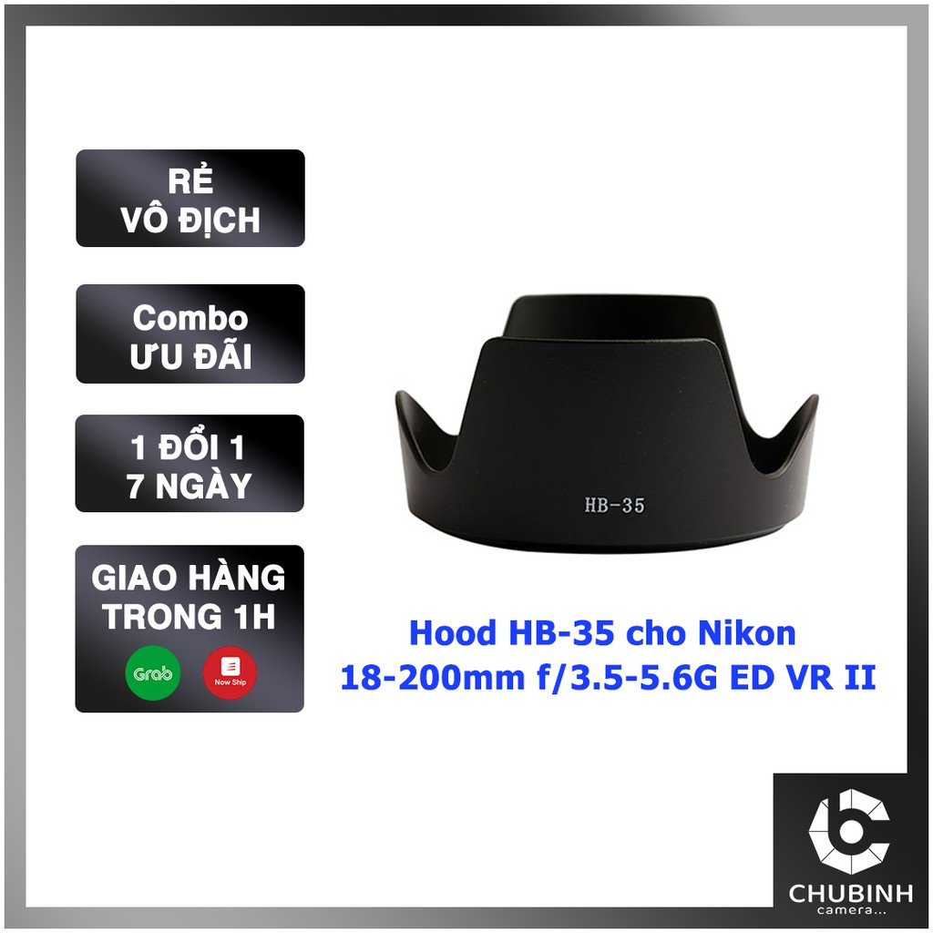 Hood Nikon HB-35 cho ống kính Nikon 18-200mm AF-S