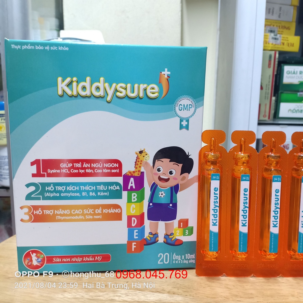 Siro Kiddysure hộp 20 ống - Giúp trẻ ăn ngủ ngon, tăng sức đề kháng