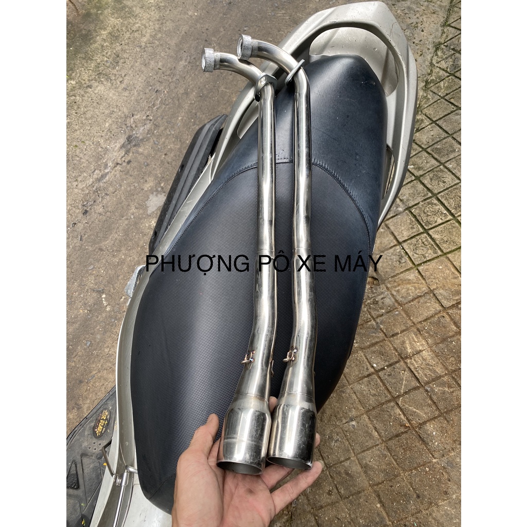 Cổ pô INOX gắn pô độ pô lon 27mmx51mm dành cho xe Sirius Fi / Jupiter Fi