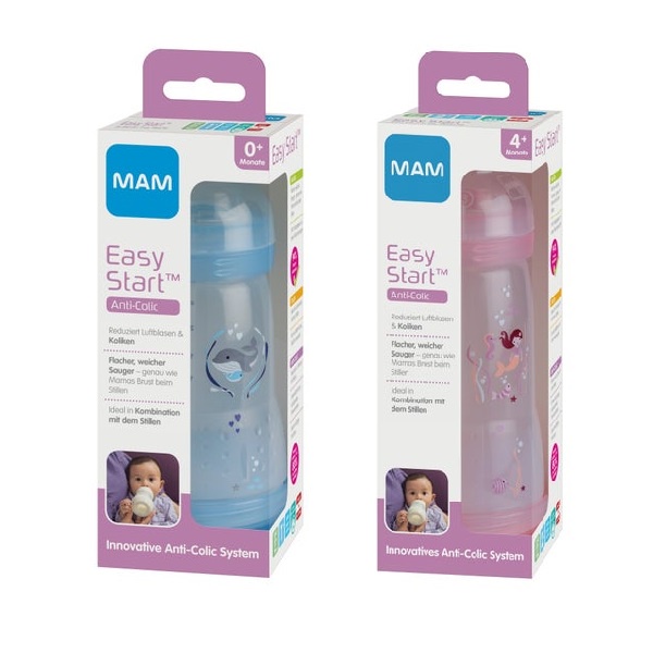 [Nhập Khẩu 100%] Bình sữa chống đầy hơi Mam Đức 160ml &amp; 260ml &amp; 320ml