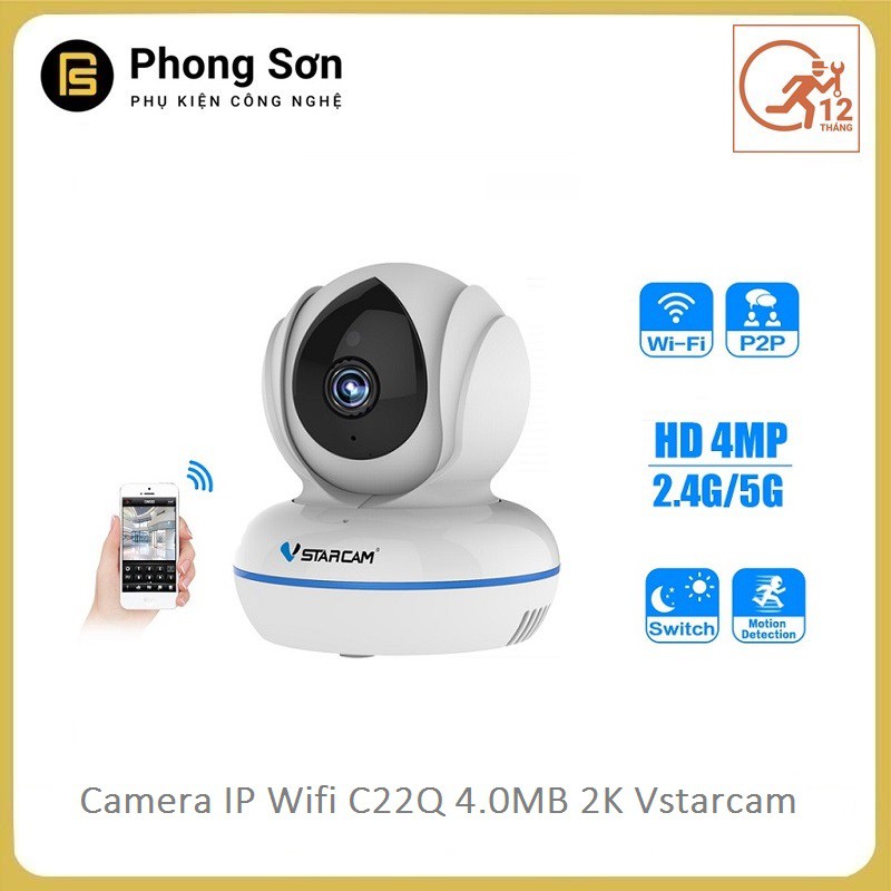 Camera IP Vstarcam C22Q 4.0 Megapixel 2K QHD (2560 x 1440p) ,camera CCTV