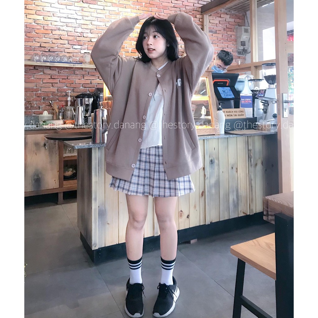 [STORY MADE] [STR] [ẢNH THẬT SHOP CHỤP] Áo cardigan form rộng in chữ A1807