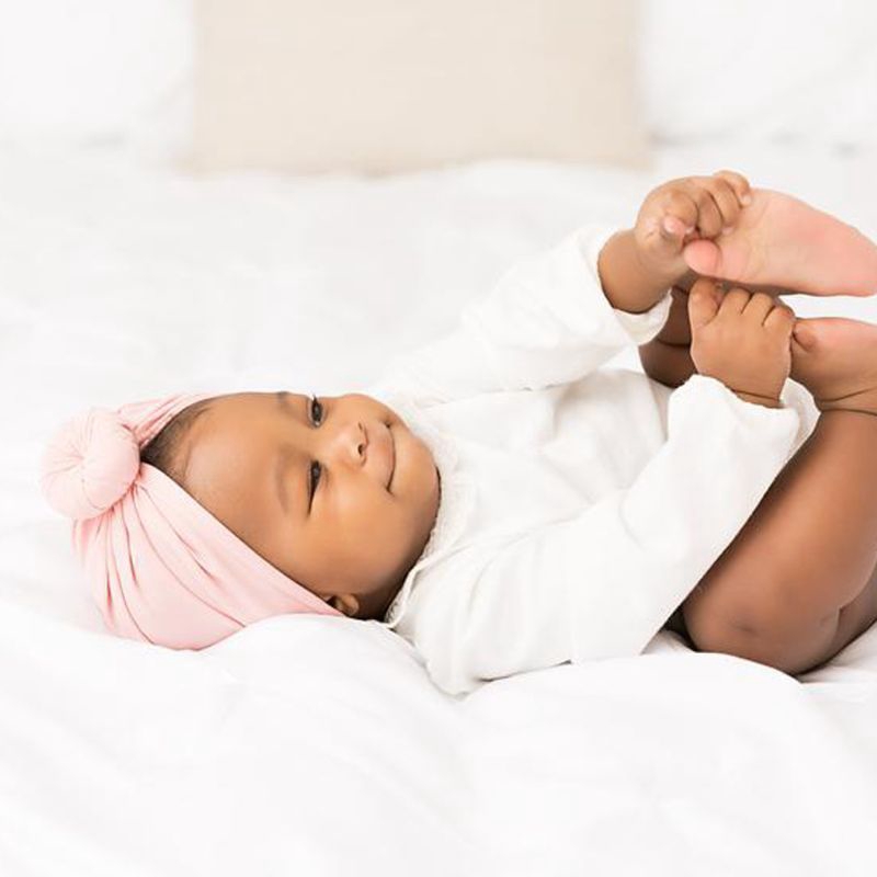 Khăn turban nhiều màu trùm đầu cho em bé