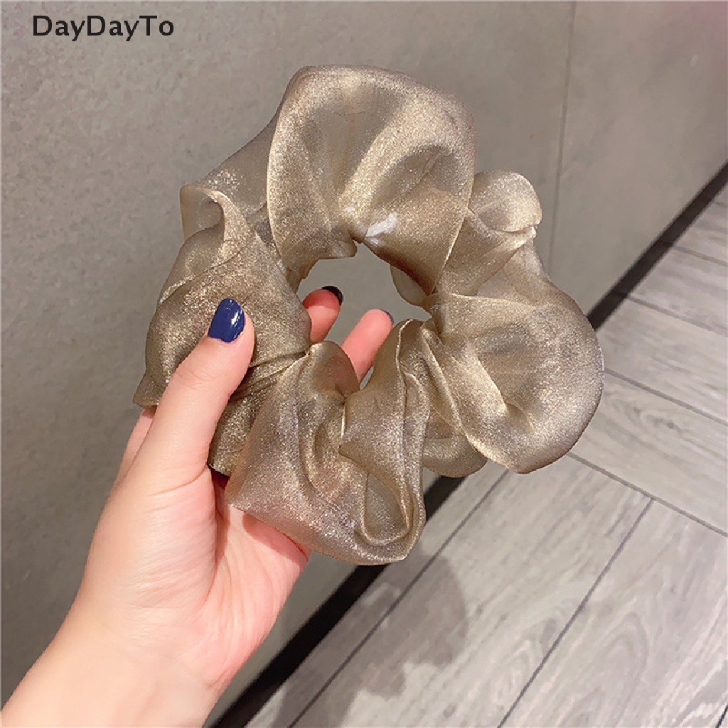 Daydo Dây Buộc Tóc Scrunchies Organza Co Giãn Dành Cho Nữ