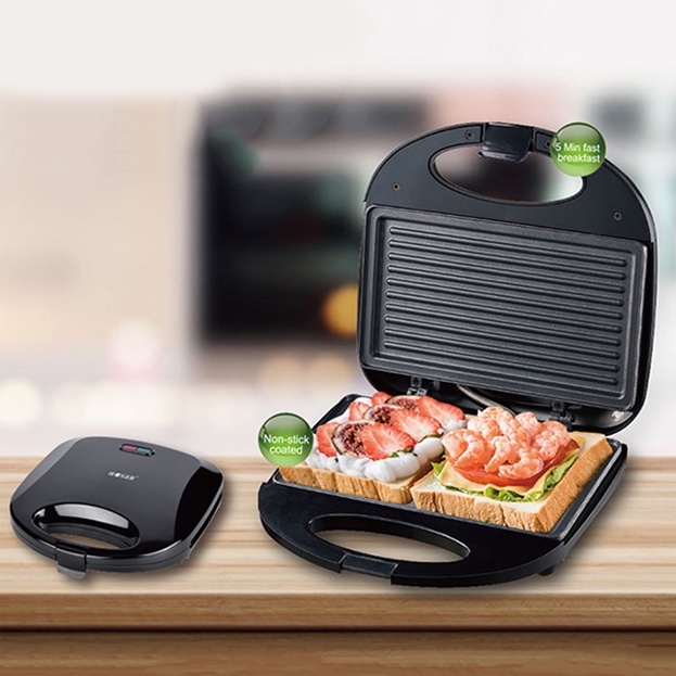 Máy Nướng Bánh Mì, Kẹp Bánh Sandwich Chính Hãng HAEGER 750W